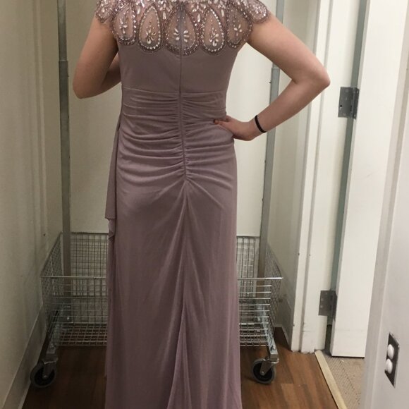 Xscape Formal Dress- Light Mauve with Beading on top. - Picture 11 of 12